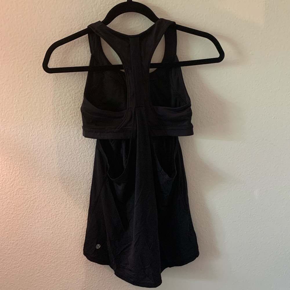 Lululemon- Black- Workout Tank - Picture 2 of 3